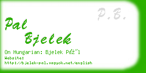 pal bjelek business card